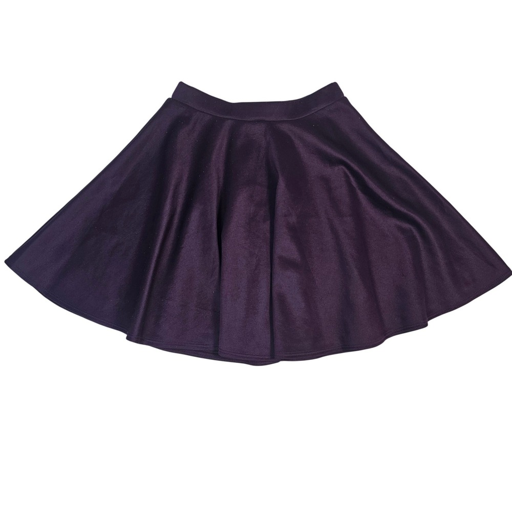 Made By Johnny Purple Skater Skirt Mini Flared A-Line Stretch Small Made in USA